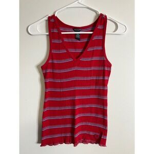 American Eagle Outfitters Y2K Style Stripped Tank Medium